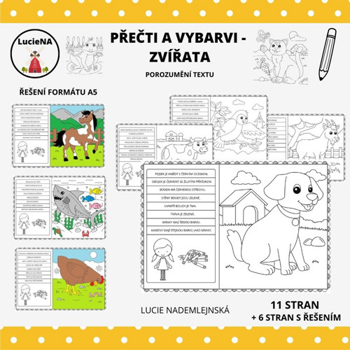 Přečti A Vybarvi - Zvířata