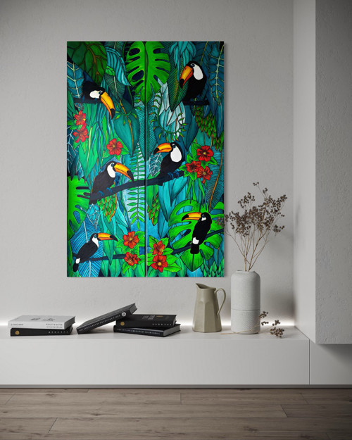 TUKANI obraz 80x120 cm