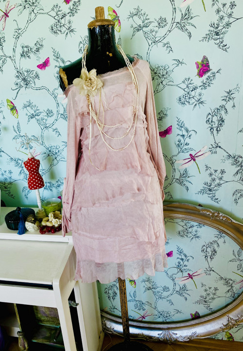 Hedvábné šaty powder pink — foto 1
