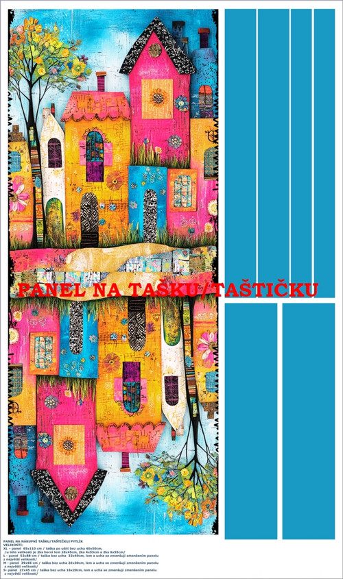 Panel na tašku/taštičku - bavlna XL