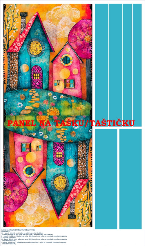 Panel na tašku/taštičku - bavlna XL
