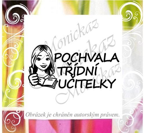 Pochvala třídní učitelky 1763. Razítko.