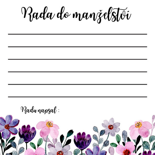 Rady do manželství - motiv 1