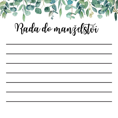Rady do manželství - motiv 2
