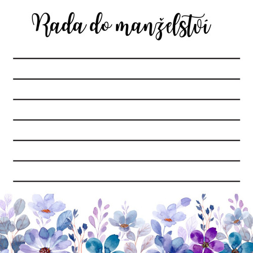 Rady do manželství - motiv 5