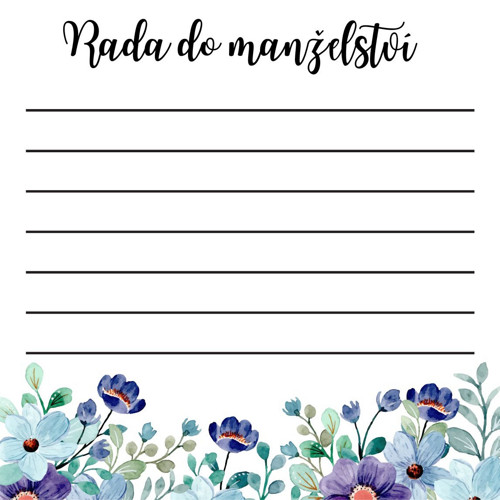 Rady do manželství - motiv 6