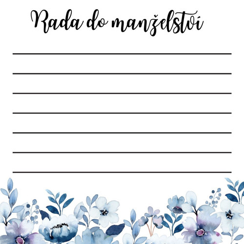 Rady do manželství - motiv 8
