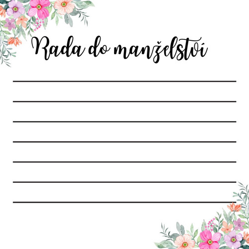 Rady do manželství - motiv 9