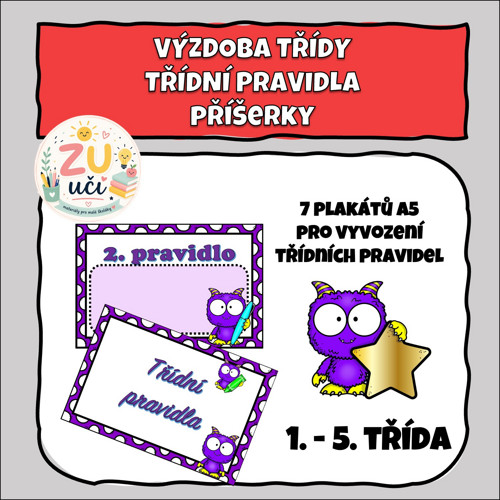 Výzdoba třídy - Třídní pravidla - Příšerky