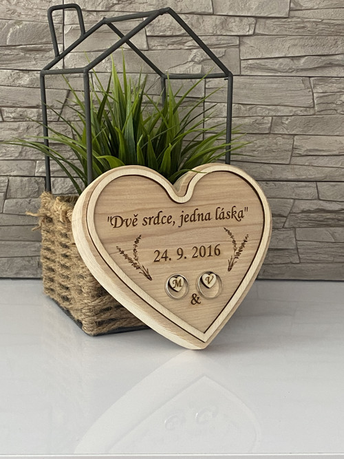 Podnos na svatební prstýnky