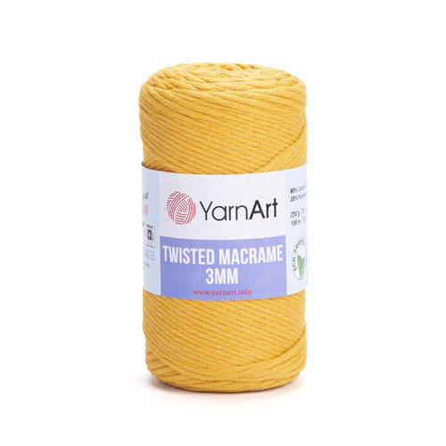 Příze Twisted Macrame 3mm - hořčicová — foto 1