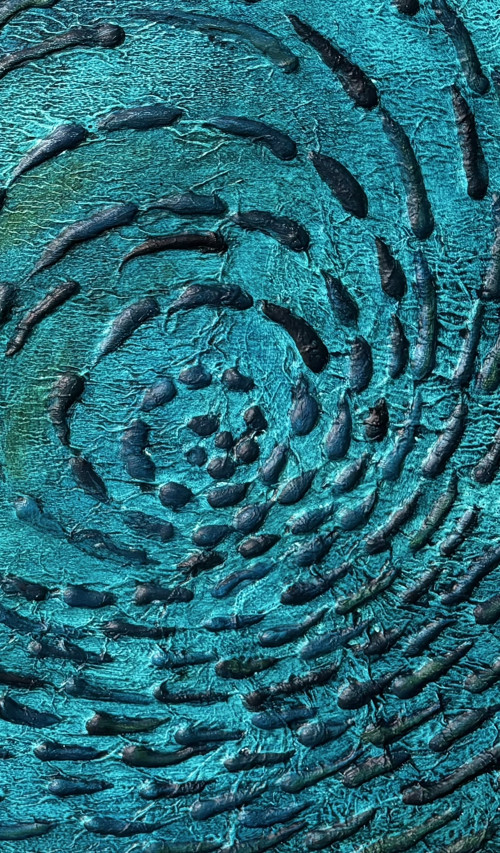 Abstrakce - Obraz Otisk Hlubin, 100x90 cm