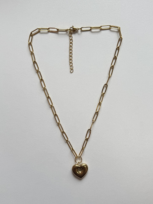 Golden heart necklace