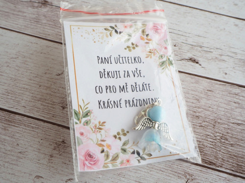 Děkovná kartička s andílkem #3