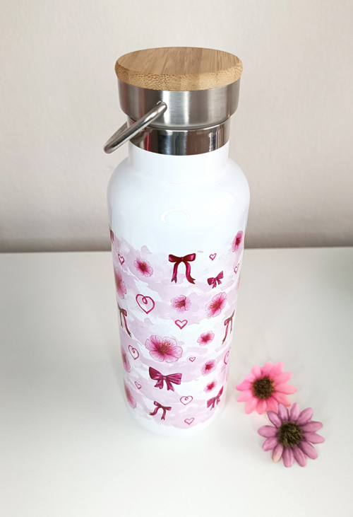 Sakura-cherry dream - Termoska s bambusovým víkem