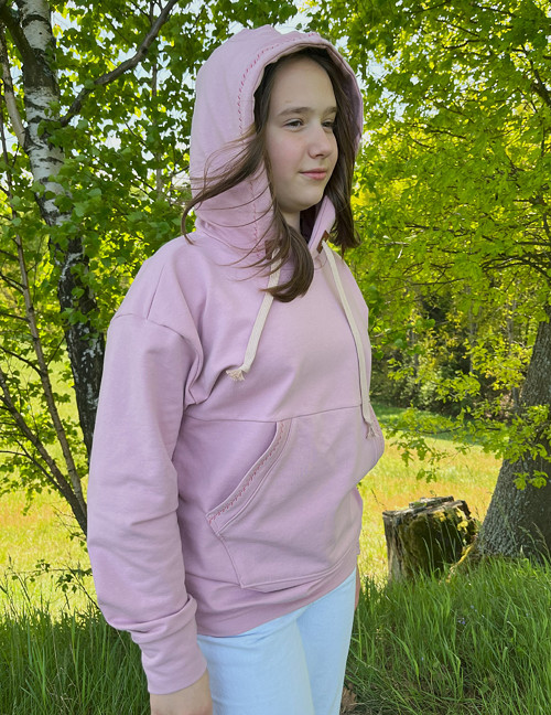 Dámská mikina s výšivkou - DUSTY PINK