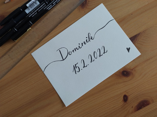 Jmenovka s datem narození na přání — foto 1