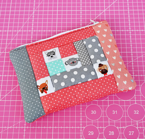Měkoučké pouzdro vzor patchwork s pejsky