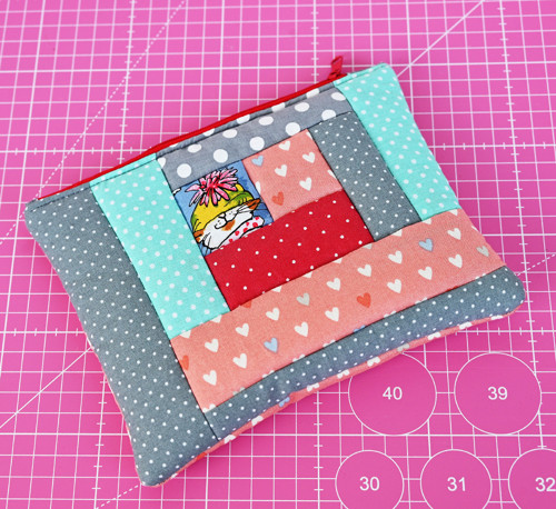 Měkoučké pouzdro vzor patchwork s kočkou