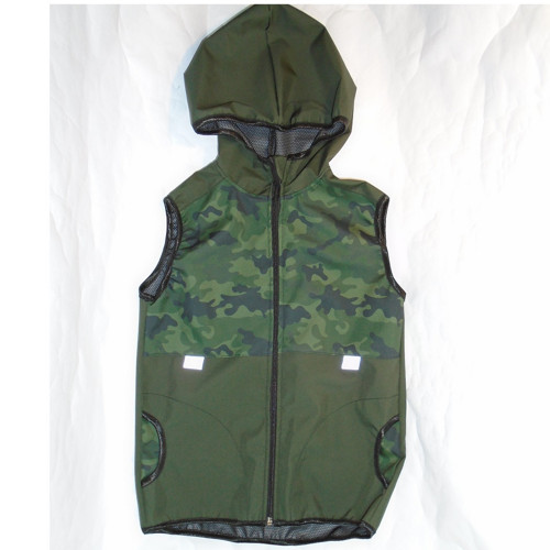Dětská letní softshell. vesta Maskáč