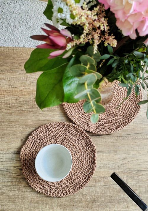 Set háčkované prostírání větší +menší