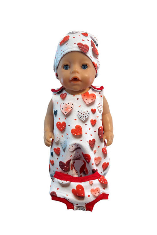 Dupačky pre Baby Born 43 cm - srdiečka