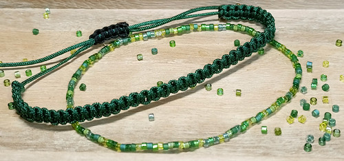 Shamballa náramek+Miyuky náramek zelený