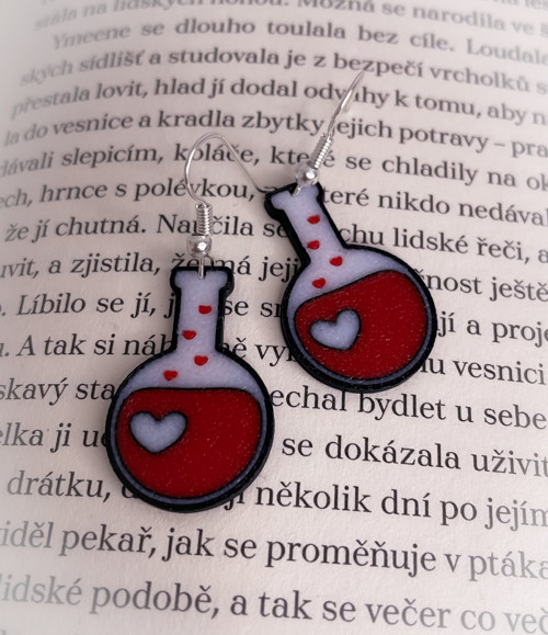 Náušnice lektvar lásky
