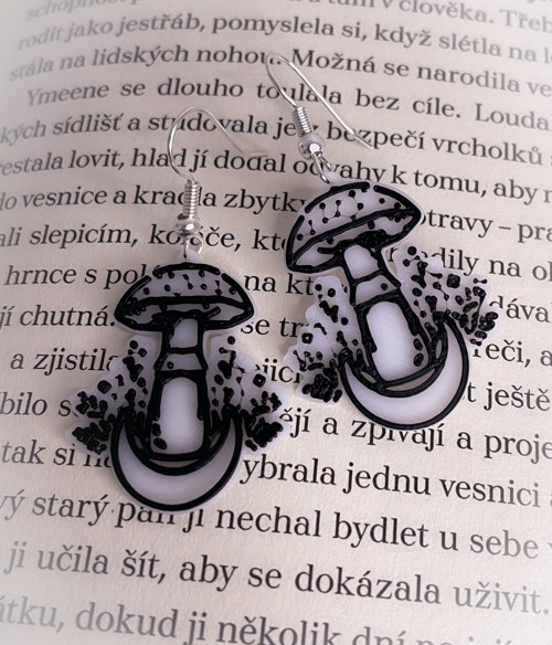 Náušnice houbičky 02