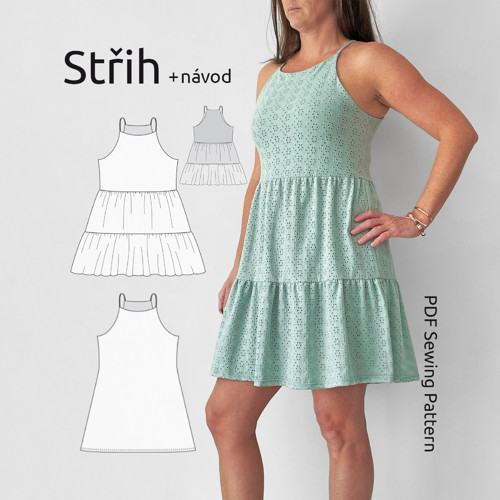 Střih dámské šaty Halter Dreams vel. 40-46