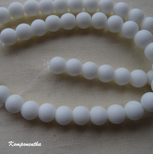 Onyx bílý lesk 6mm 4kusy