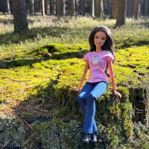Barbie - tričko růžové s ovečkou