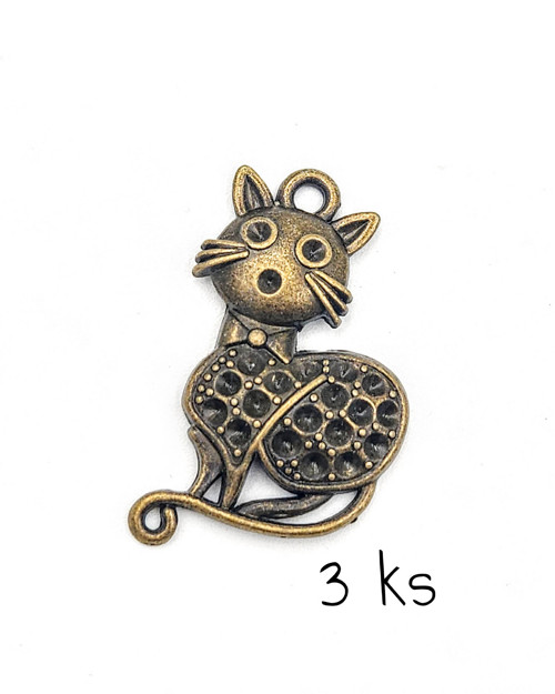 Pyšná kočka 35x22 mm, 3 ks