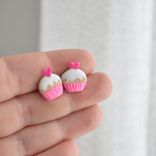 Cupcake náušnice - Chirurgická ocel
