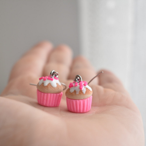 Cupcake náušnice - Chirurgická ocel