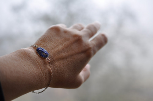 Lapis lazuli - ptáček - na ruku — foto 1