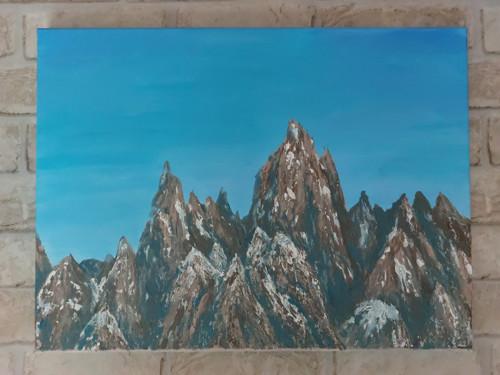 Nic než hory 30x40 - akrylový obraz na plátně