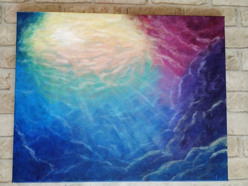Boží světlo 40x50 - akrylový obraz na plátně