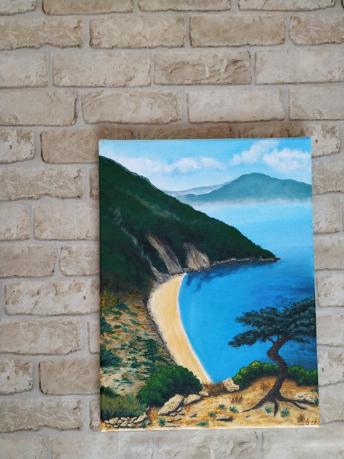 Řecký výhled 30x40 - akrylový obraz na plátně