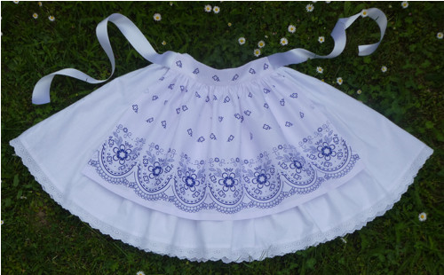 Zásterka do pása Čipkovaný štvorlístok CD 36 cm