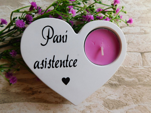 Srdce svícen pro paní asistentku — foto 1