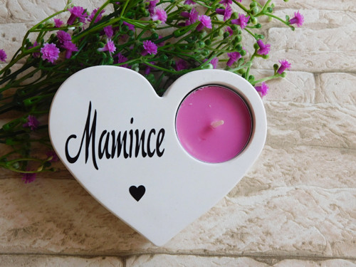 Srdce svícen Mamince k Svátku matek