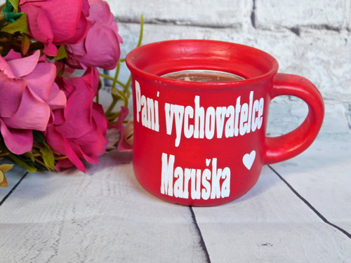 Svícen hrníček dárek pro paní vychovatelku