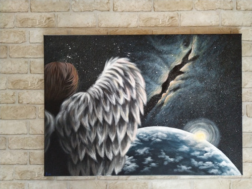Anděl planety 70x50 - akrylový obraz