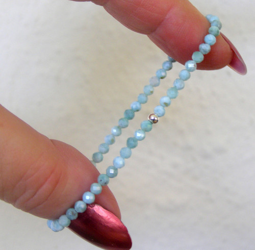 BROUŠENÝ LARIMAR 0.32*Ag*jemný náramek