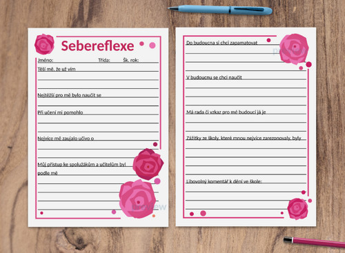 (formativní) Sebereflexe floral 1 - růže