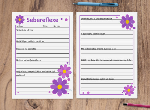 (formativní) Sebereflexe floral 1 - fialky