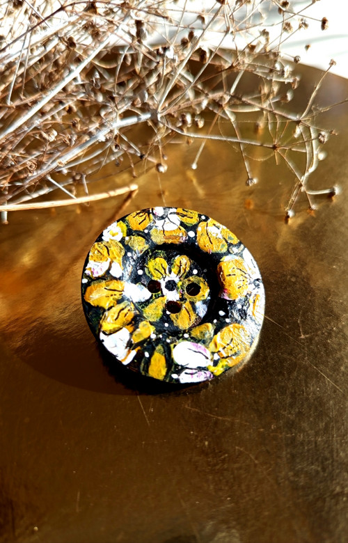 Malovaný knoflík-brož: Doteky II.