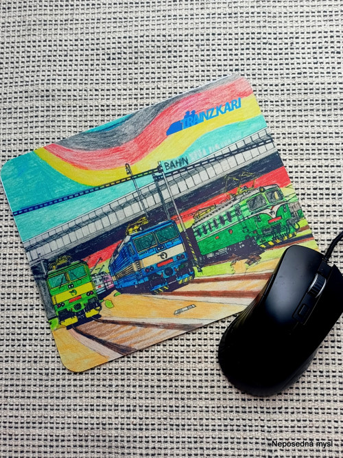 Podložka pod myš s kresbou vlaků TRAINZKARI - 5
