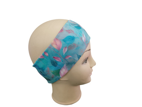 Dívčí/dámská funkční čelenka - Malované lístky